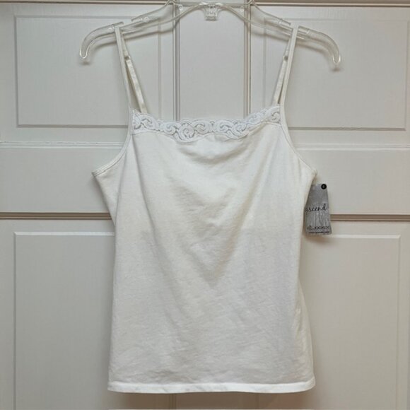 NWT Ascend by Jockey white camisole with lace size S - Picture 2 of 7